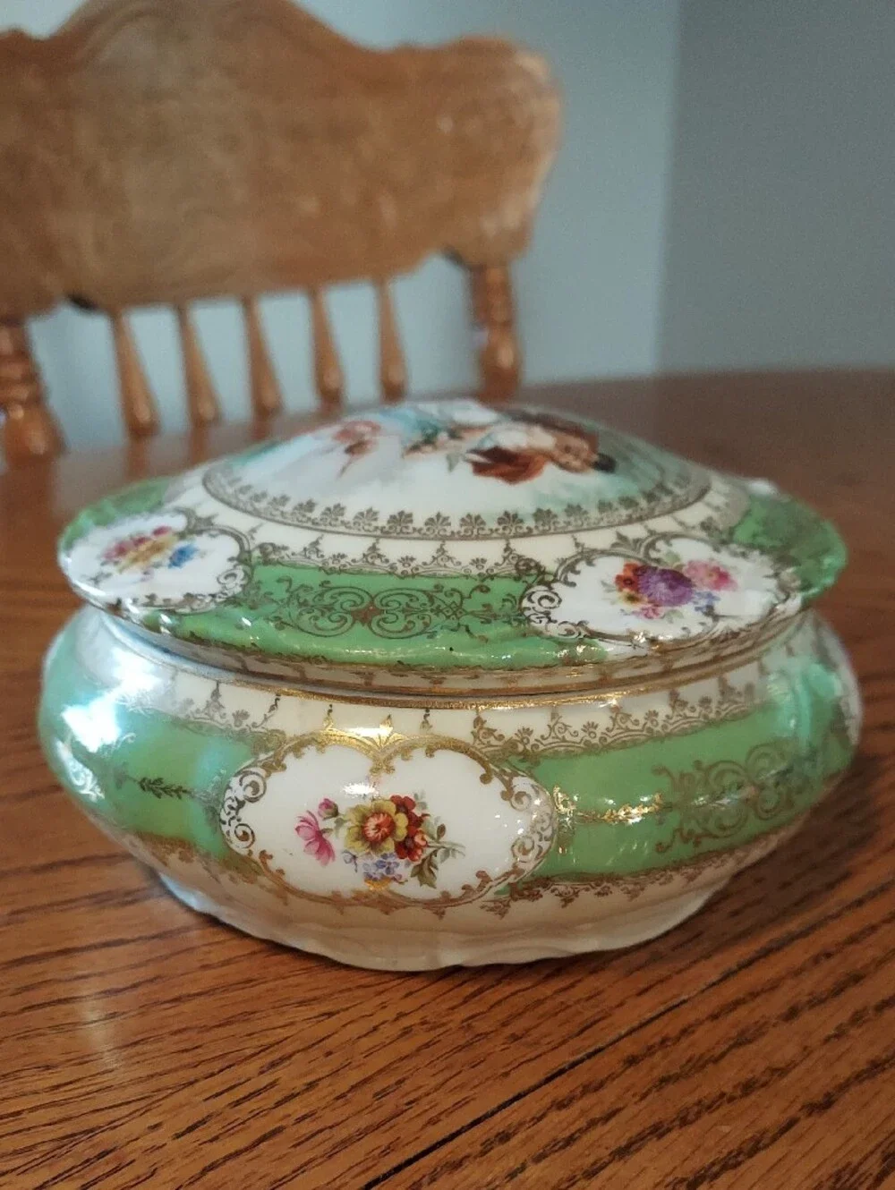 Antique Royal Vienna Hand Painted Porcelain Covered Box